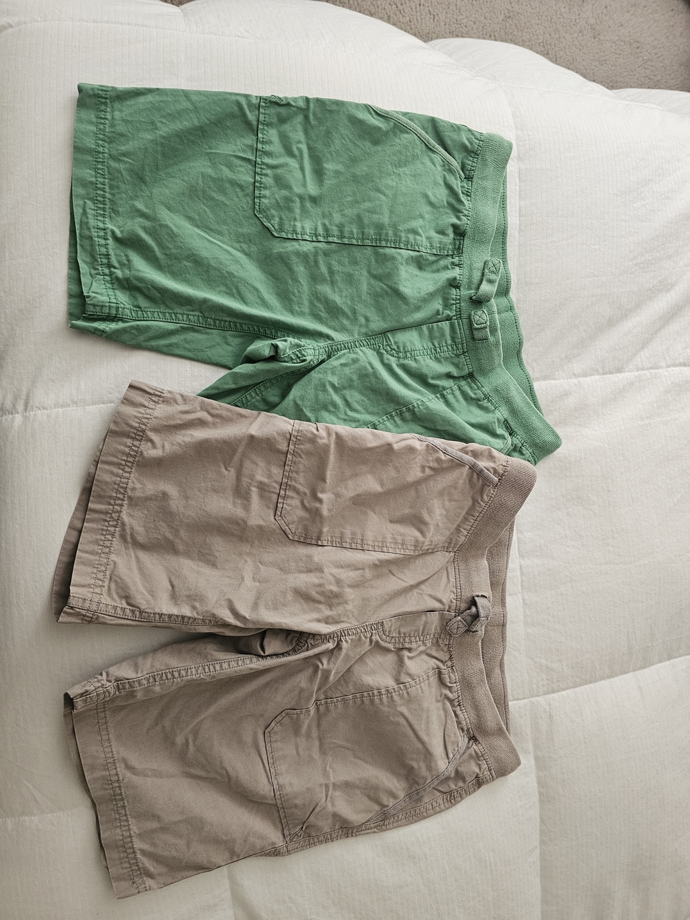 Lands' End Kids Pull-On Shorts Bundle | Green & Khaki | Size 10